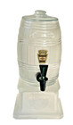 Heinz Vinegar Barrel Dispenser Origional  Frosted Glass-top  Barrel   Base
