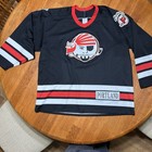 Portland Pirates Jersey Mens Xl Black Ahl Hockey Minor League Sewn Vtg 90s Ccm
