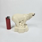 Cultured Ivory Polar Bear Carving Sculpture Company Mom   Babies By Cook