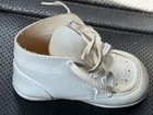 Baby   Doll Shoe White Leather Unbranded Vintage Narrow Heel