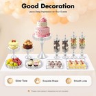 Cake Stands Set Metal Cupcake Holder  11pcs Sliver Crystal Cake Stands With A   