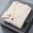 Autumn Cardigan Men V-neck Top Knitted Sweater Casual Long Sleeved Shirt Jacket