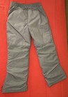 Lands  End Unisex Kids Gray Insulated Snow Pants Size 10 Nylon Shell
