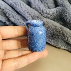 Vtg 80s Enesco Miniature Milk Water Jug Pot Vase Pottery Handle Blue Dollhouse