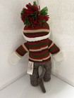 Dan Dee Collector s Choice Sock Monkey With Hat And Sweater Plush Toy -pre-owned