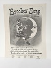 1891 Brooke s Soap Monkey Brand  Print Ad The Graphic Smiling Moon Minstrel Star