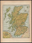 Europe - Scotland Original 1922 Atlas Map Page Full Color