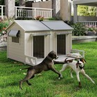 Petscosset 59 4 l Large Outdoor indoor Dog House With Anti-chewing Metal Edges