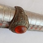 Ultra Rare Ancient Silver Antique Roman Ring Artifact Stunning With Red Stone