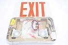 Best Lighting Led Exit Sign Emergency Light Combo Red Letters Open Box White