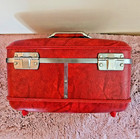 Vintage American Tourister Red Hard Side Train Travel Makeup Case With Key