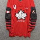 Nike Team Canada Hockey Jersey Men   s Large L Red Olympic Maple Leaf Iihf