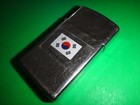 Vintage Year 1970 Zippo Slim Lighter With Flag Of South Korea Decal Sticker
