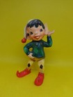 Vtg Lefton Pixie Elf Figurine Smiling Waving Cute Kitsch Green   Yellow  779