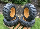 4-10-16 5 Sks-1 Skid Steer Tires rims For Case 1840   More-10x16 5-12ply  6 Lug 