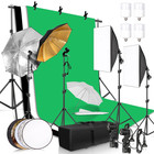 2 6x3m Photography Kit Photo Studio Softbox With Backdrops Tripod Non-woven Fabr