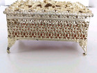 Vintage Heavy Gold Plated Ormolu Casket Jewelry - Trinket Box San Francisco Co  