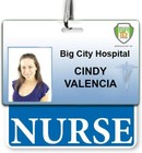 Nurse Badge Buddy - Horizontal - Heavy Duty Hospital Id Card Buddies Nurses