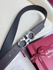 Ferragamo Reversible Belt Gift Reversible Brown   Black Buckle Silver