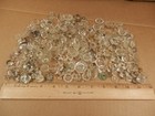 1 Lb 4 Oz Antique Clear Glass Mixed Estate Buttons Lot Sew Thru Sets Faceted Vtg