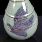 12  Old Antique Song Dynasty Porcelain Jun Kiln Fambe Eagle Spiral Pattern Vase