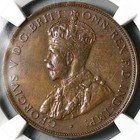 1925 Ngc Xf 45 Australia Penny Key George V Britain Empire Coin  26010402c 