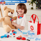 Kids Doctor Kit  16-piece Medical Kit With Bag  Doctor Role Play Set With Realis