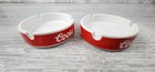 Lot Of 2 Coors Ceramic Ashtray 1985 Vintage Beer Red White  1 