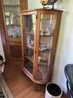 Antique Ebert s China Closet - Tiger Oak
