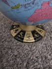 Vintage 1960 s Ohio Art Tin Litho Metal World Globe With Zodiac Signs Base