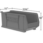 Akro-mils 4 Pack Akrobins Plastic Storage Bins  Space-saving Organizers  Blue