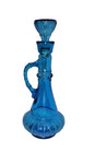 Vintage Aqua Blue Glass Genie Liquor Decanter Bottle W Stopper Ky- Drb 230