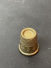 Vintage Brass Sewing Thimble Ez 9 Collectible Original Metal Needlework Tool