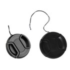 58mm Lens Cap Center Pinch Snap On Front Cover String For Canon Nikon Sony -e162
