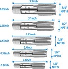 Juego De 5 Machos De Roscar Para Tuber  as Npt  1 8   1 4   3 8   1 2   3 4  Y    