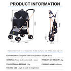 Foldable 4 Wheels Pet Stroller Cat Dog Cage Stroller Travel Carrier Black New