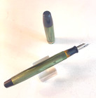1950s Green Lady s Wearever  Button Filler Fountain Pen W Esterbrook 9556 Fine