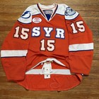 Syracuse Crunch Hockey Jersey David Broll Ahl Authentic Ccm Size 58 Fight Strap