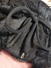 Victorian Black Straw Horse Hair Silk Mourning Hat New York Funeral