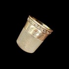 Antique 14k Gold Etched Engraved Thimble Sewing Monogram Victorian  Sz 12  3 1g