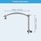 Solid Brass 16 Inch Shower Head Extension Arm all Metal Height  Angle Adjustable