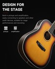 Donner 41  Acoustic Electric Guitar Full Size Matte   Gig Bag   Accessories