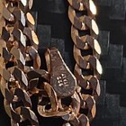 925 Sterling Silver Rose Gold Cuban Link Chain Necklace 22in 3 2mm Signed