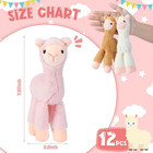 12 Pcs Mini Llama Stuffed Animals 7 87 Inch Plush Dolls Keychains Party Favors