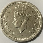 1944 India One  Rupee Silver