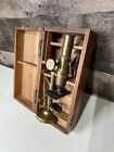Antique Brass Mini Microscope - Seems To Be Fully Functional 