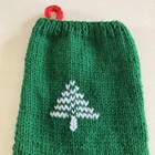 Hand Knit Personalize Christmas Stocking 22   x 8       Name Added No Extra Charge