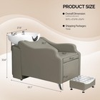 Backwash Unit With White Porcelain Bowl Shampoo Chair Hairdressing Equipment
