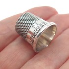 Ketcham   Mcdougall 925 Sterling Silver Antique Art Deco Sewing Thimble Size 9