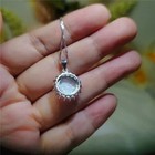 1 50ct Round Cut Fire Opal Halo Pendant 14k White Gold Plated Free Chain